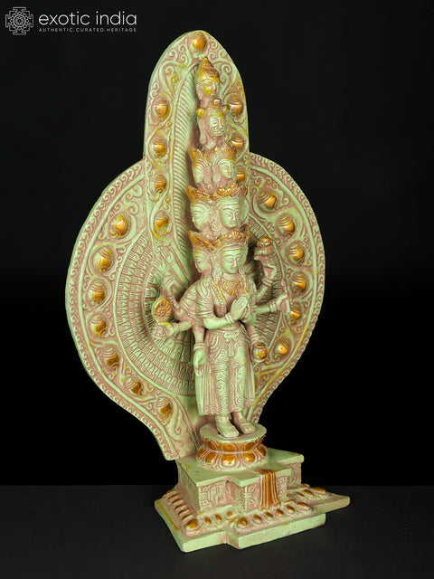 15" Standing Eleven Headed Avalokiteshvara | Brass Statue