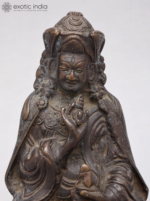 7" Guru Padmasambhava (Tibetan Buddhist Deity) | Brass Statue
