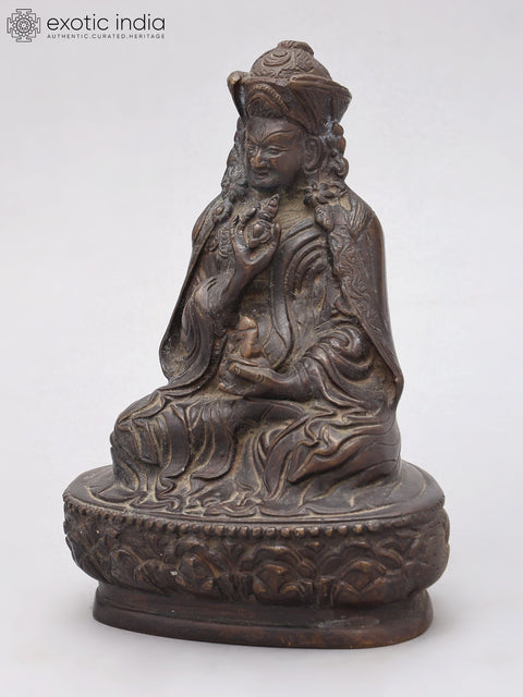 7" Guru Padmasambhava (Tibetan Buddhist Deity) | Brass Statue