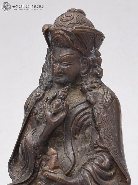 7" Guru Padmasambhava (Tibetan Buddhist Deity) | Brass Statue
