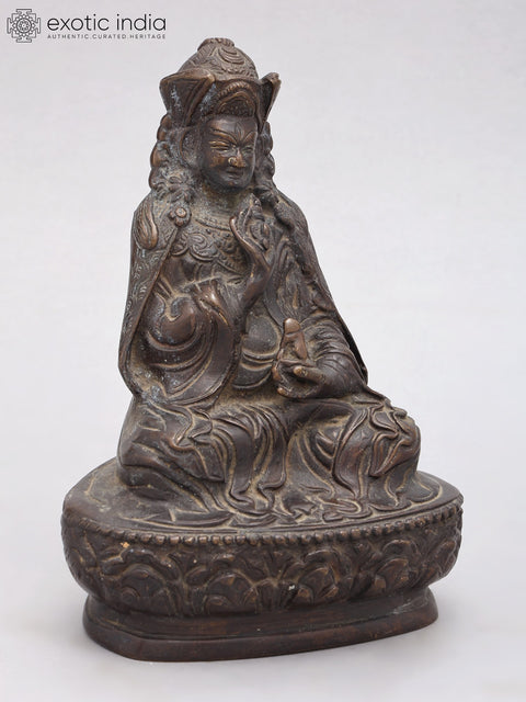 7" Guru Padmasambhava (Tibetan Buddhist Deity) | Brass Statue