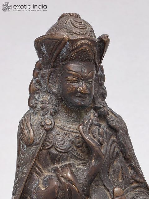 7" Guru Padmasambhava (Tibetan Buddhist Deity) | Brass Statue