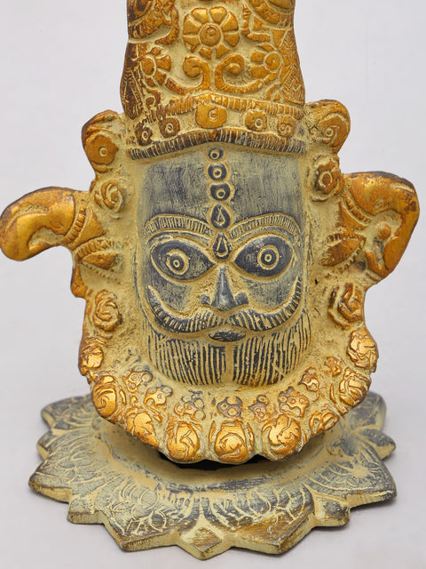 6" Small Lord Shiva Head | Brass Statue