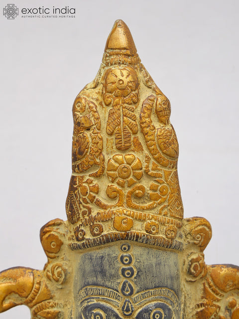 6" Small Lord Shiva Head | Brass Statue
