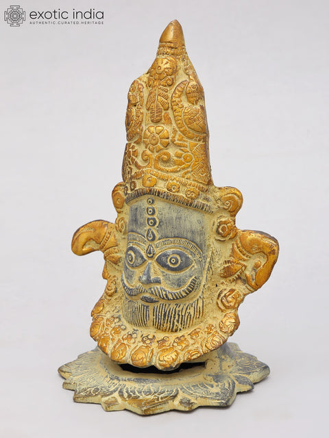 6" Small Lord Shiva Head | Brass Statue