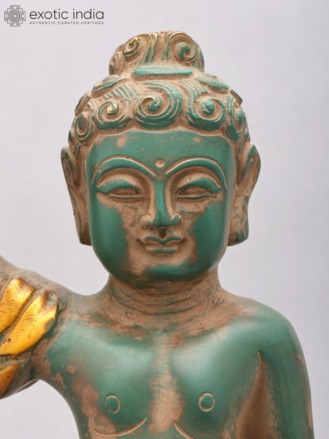 14" Standing Baby Buddha (Siddharth Gautam) | Brass Statue