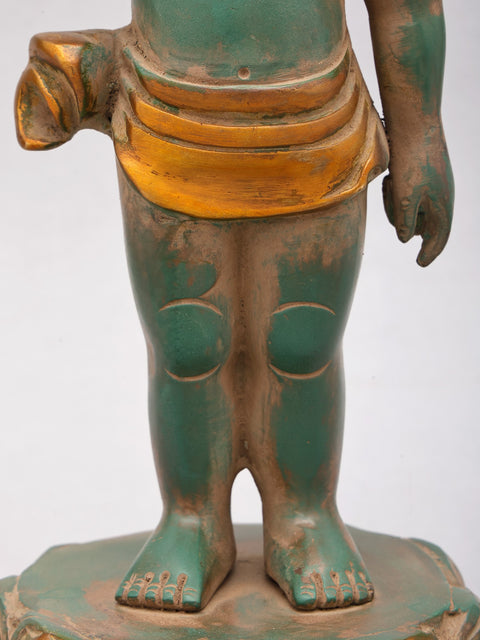 14" Standing Baby Buddha (Siddharth Gautam) | Brass Statue