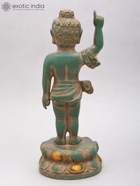 14" Standing Baby Buddha (Siddharth Gautam) | Brass Statue