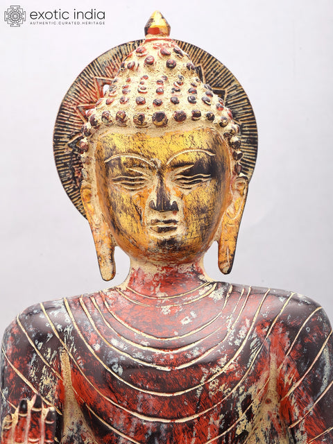 20" Standing Gautam Buddha | Brass Statue