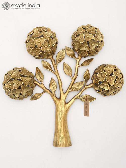 12" Tree of Life Brass Wall Hanging for Home Decor