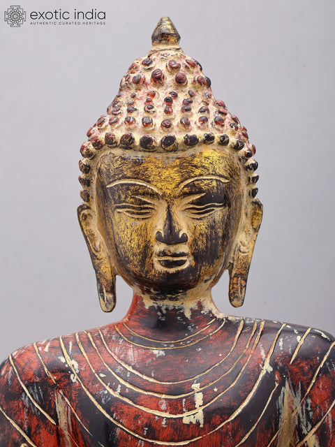 20" Standing Buddha | Brass Idol