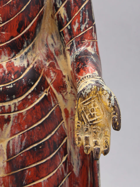 20" Standing Buddha | Brass Idol