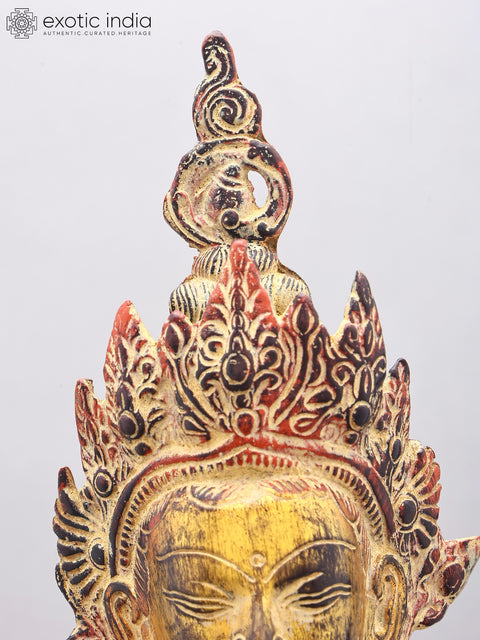 21" Standing Tibetan Buddhist Goddess Tara | Brass Statue