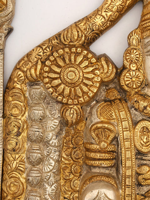 24" Tirupati Balaji (Venkateshvara) Wall Hanging | Brass Statue