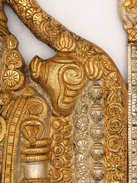 24" Tirupati Balaji (Venkateshvara) Wall Hanging | Brass Statue