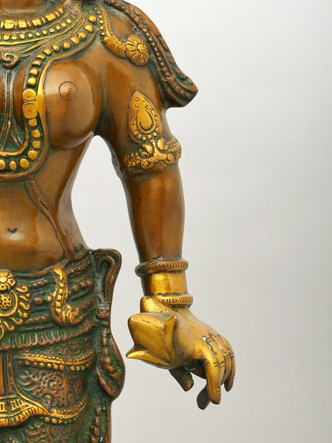 31" Large Standing Devi Parvati | Brass Statue