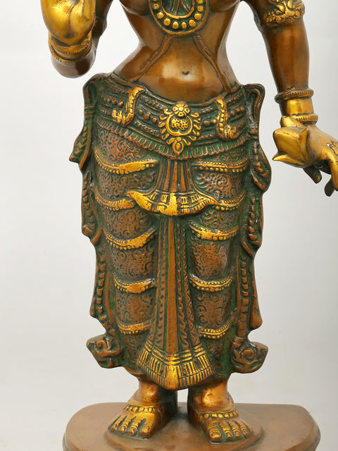31" Large Standing Devi Parvati | Brass Statue