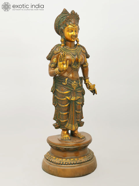 31" Large Standing Devi Parvati | Brass Statue