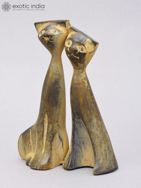 5" Small Decorative Cat Pair | Table Decor