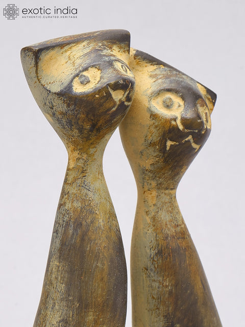 5" Small Decorative Cat Pair | Table Decor