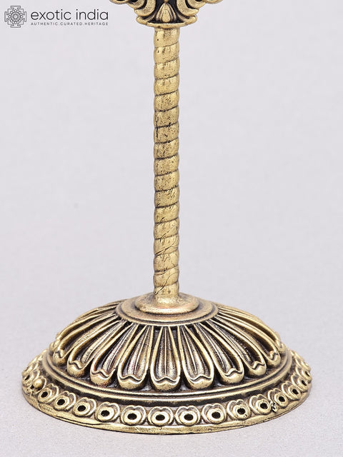6" Small Superfine Lord Karttikeya (Murugan) Vel in Brass