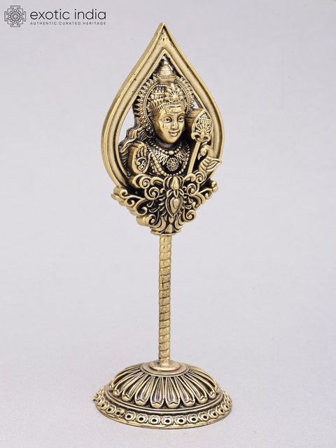 6" Small Superfine Lord Karttikeya (Murugan) Vel in Brass