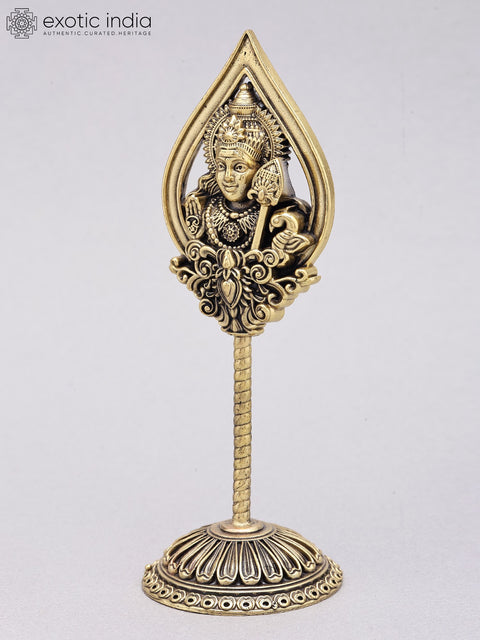 6" Small Superfine Lord Karttikeya (Murugan) Vel in Brass