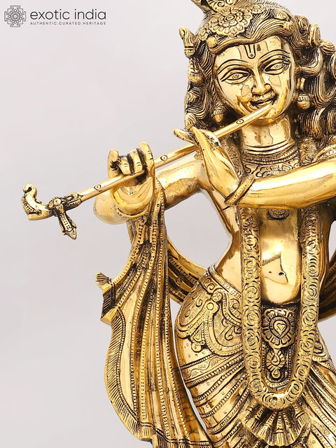 25" Divine Pair of Radha Krishna | Brass Statues