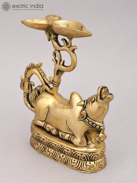 7" Designer Nandi Lamp in Brass
