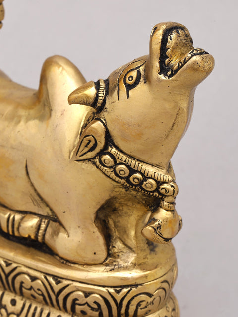 7" Designer Nandi Lamp in Brass