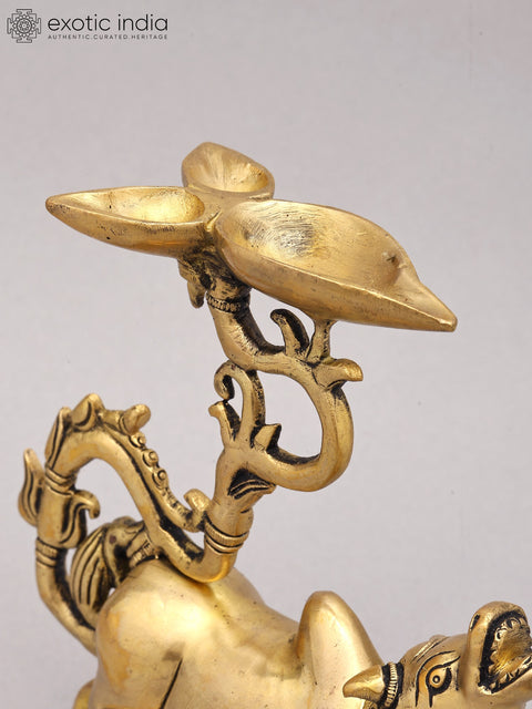7" Designer Nandi Lamp in Brass