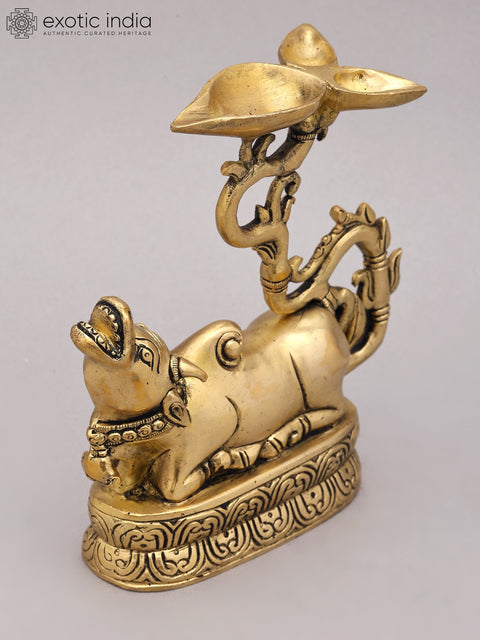 7" Designer Nandi Lamp in Brass
