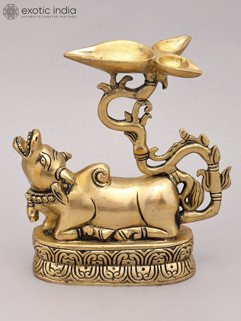 7" Designer Nandi Lamp in Brass
