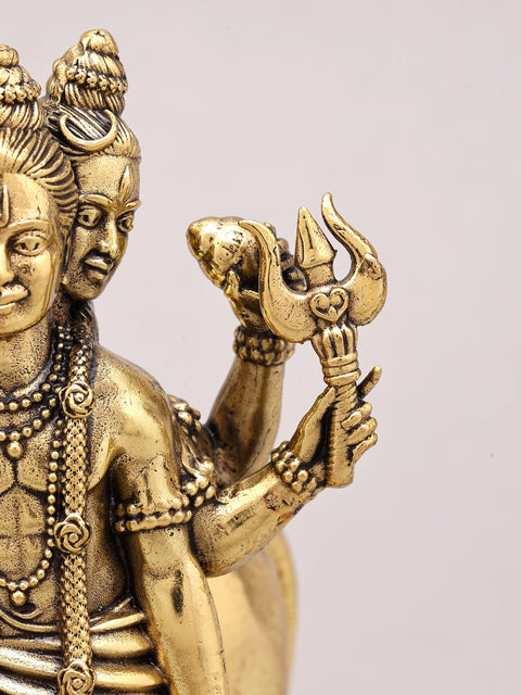 5" Small Superfine Lord Dattatreya Brass Idol