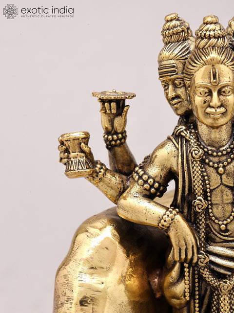 5" Small Superfine Lord Dattatreya Brass Idol