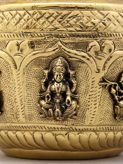 4" Superfine Ashtalakshmi Kalash in Brass