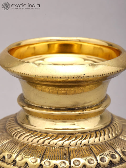 6" Superfine Ashtalakshmi Ritual Kalash in Brass