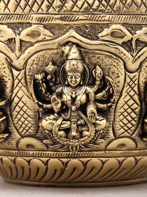 6" Superfine Ashtalakshmi Ritual Kalash in Brass