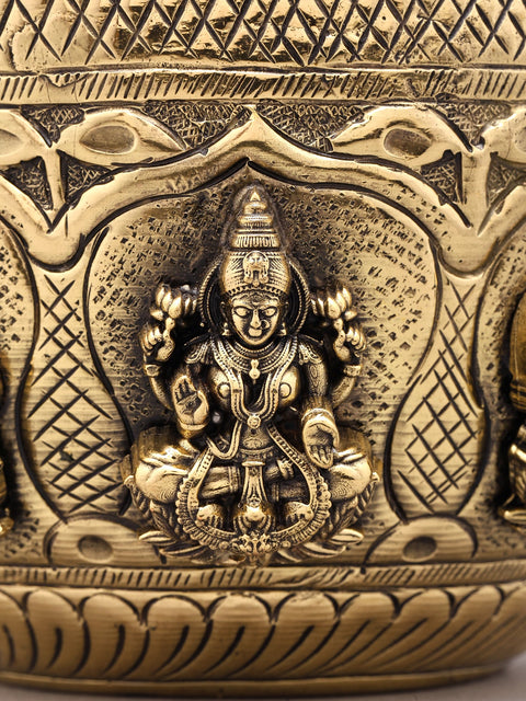 6" Superfine Ashtalakshmi Ritual Kalash in Brass