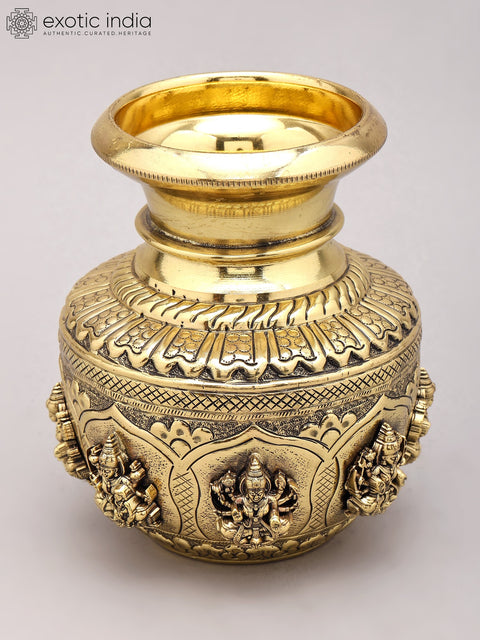 5" Brass Superfine Ashtalakshmi Kalash