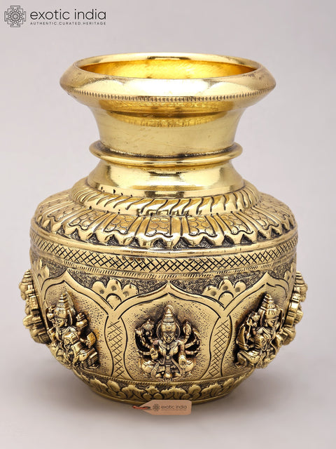 5" Brass Superfine Ashtalakshmi Kalash