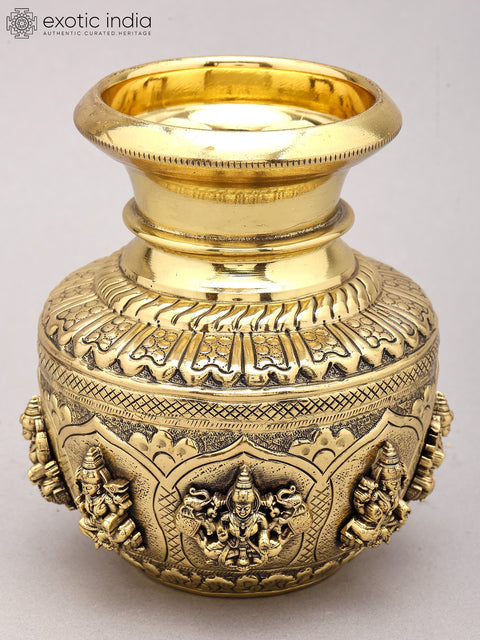 5" Brass Superfine Ashtalakshmi Kalash