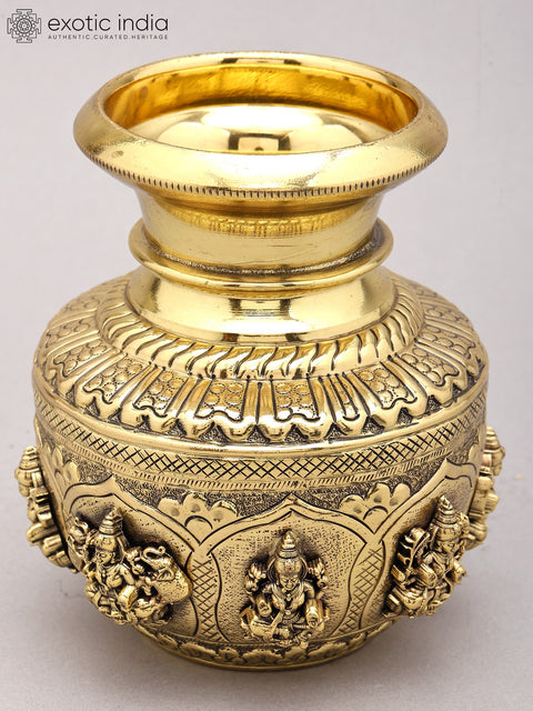 5" Brass Superfine Ashtalakshmi Kalash