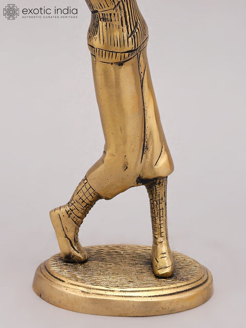 9" Brass Golfer Figurine | Table Decor Statue