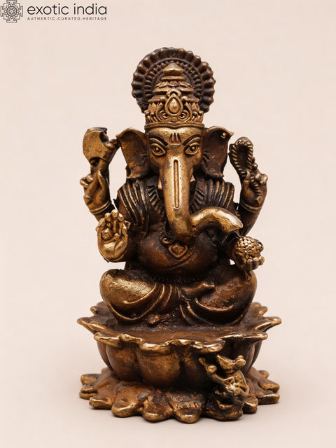 2" Small Blessing Lord Ganesha | Copper Statue