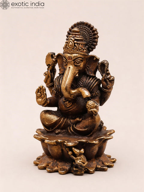 2" Small Blessing Lord Ganesha | Copper Statue