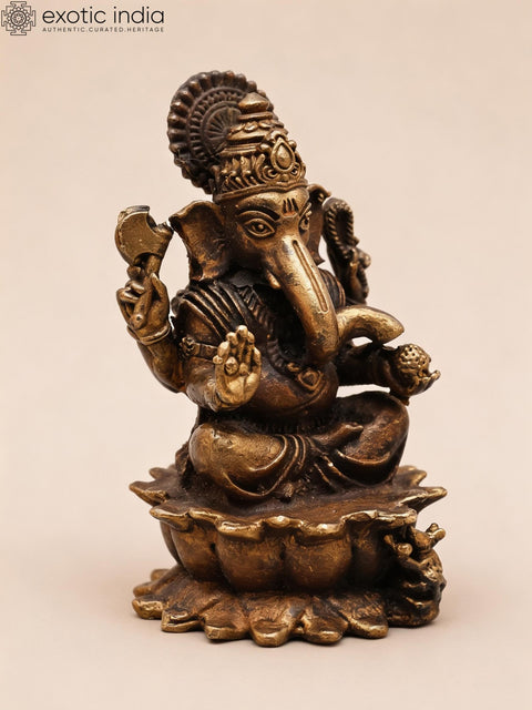 2" Small Blessing Lord Ganesha | Copper Statue