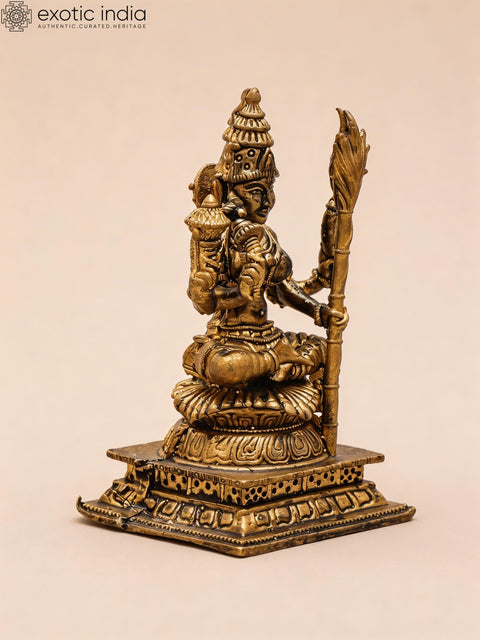 2" Small Goddess Rajarajeshvari (Tripura Sundari) | Copper Idol