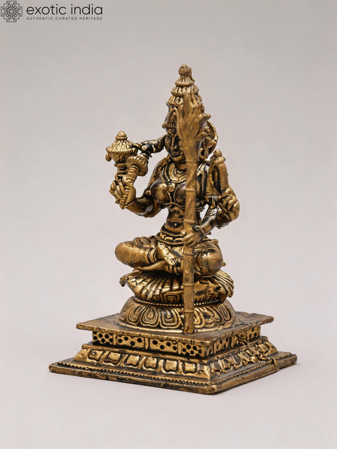 2" Small Goddess Rajarajeshvari (Tripura Sundari) | Copper Idol