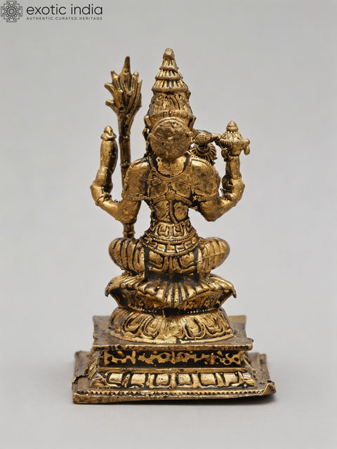 2" Small Goddess Rajarajeshvari (Tripura Sundari) | Copper Idol